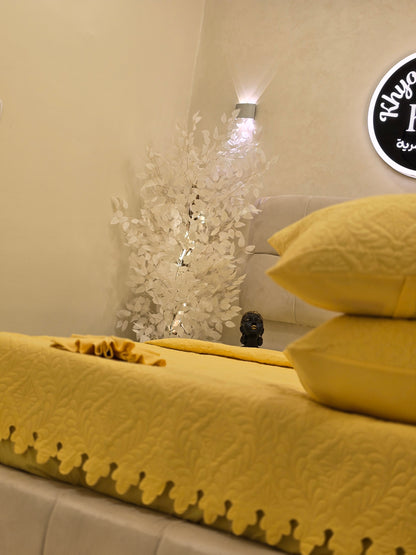 Laser-Cut Cotton Bed Cover – 5 Piece Set