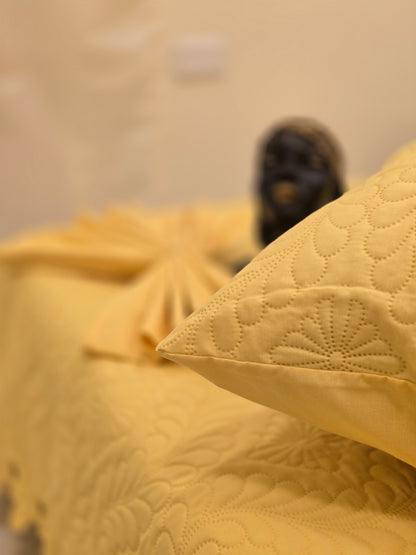 Laser-Cut Cotton Bed Cover – 5 Piece Set