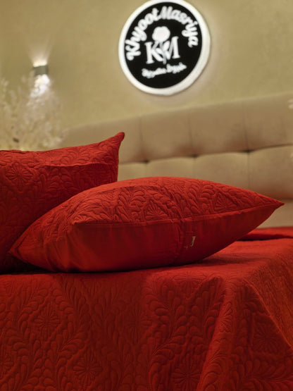 Laser-Cut Cotton Bed Cover – 5 Piece Set