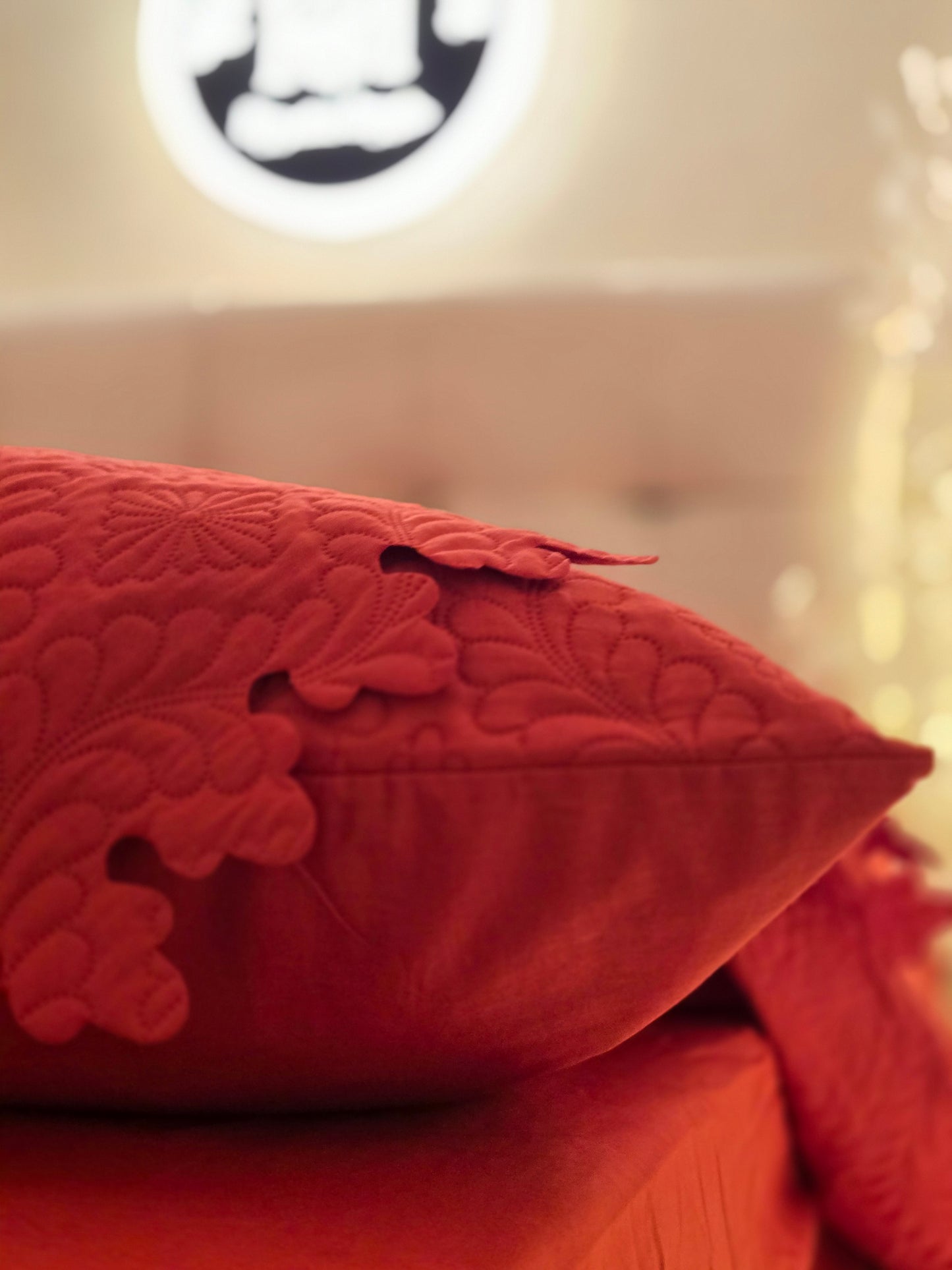 Laser-Cut Cotton Bed Cover – 5 Piece Set