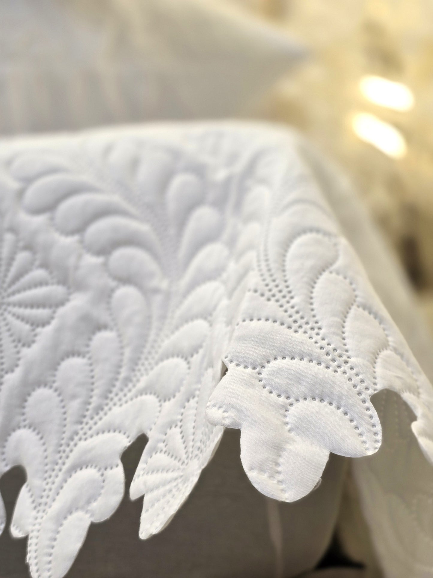 Laser-Cut Cotton Bed Cover – 5 Piece Set