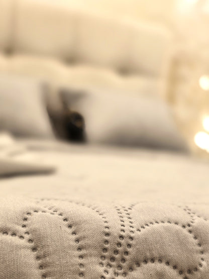 Laser-Cut Cotton Bed Cover – 5 Piece Set