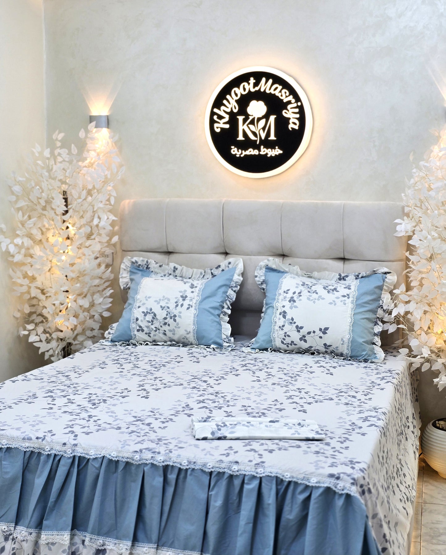 Corniche & Guipure Bed Set – 4 Pieces