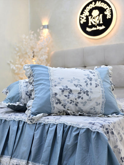 Corniche & Guipure Bed Set – 4 Pieces