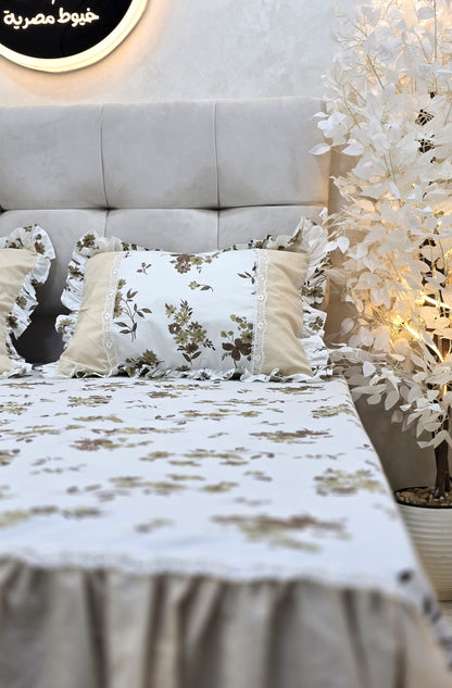 Corniche & Guipure Bed Set – 4 Pieces