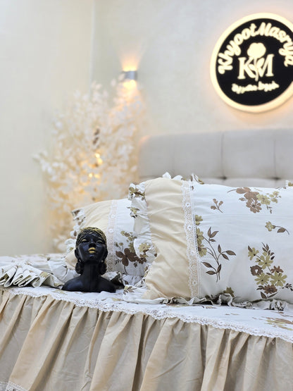 Corniche & Guipure Bed Set – 4 Pieces