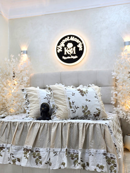 Corniche & Guipure Bed Set – 4 Pieces