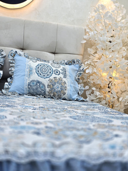 Corniche & Guipure Bed Set – 4 Pieces