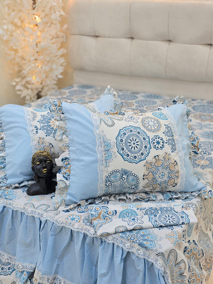 Corniche & Guipure Bed Set – 4 Pieces