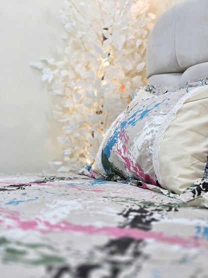 Corniche & Guipure Bed Set – 4 Pieces