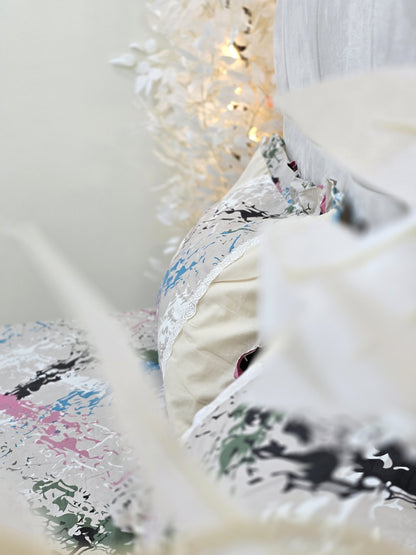 Corniche & Guipure Bed Set – 4 Pieces