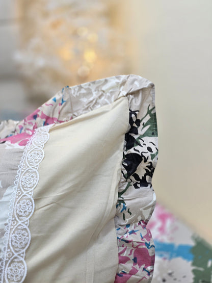 Corniche & Guipure Bed Set – 4 Pieces