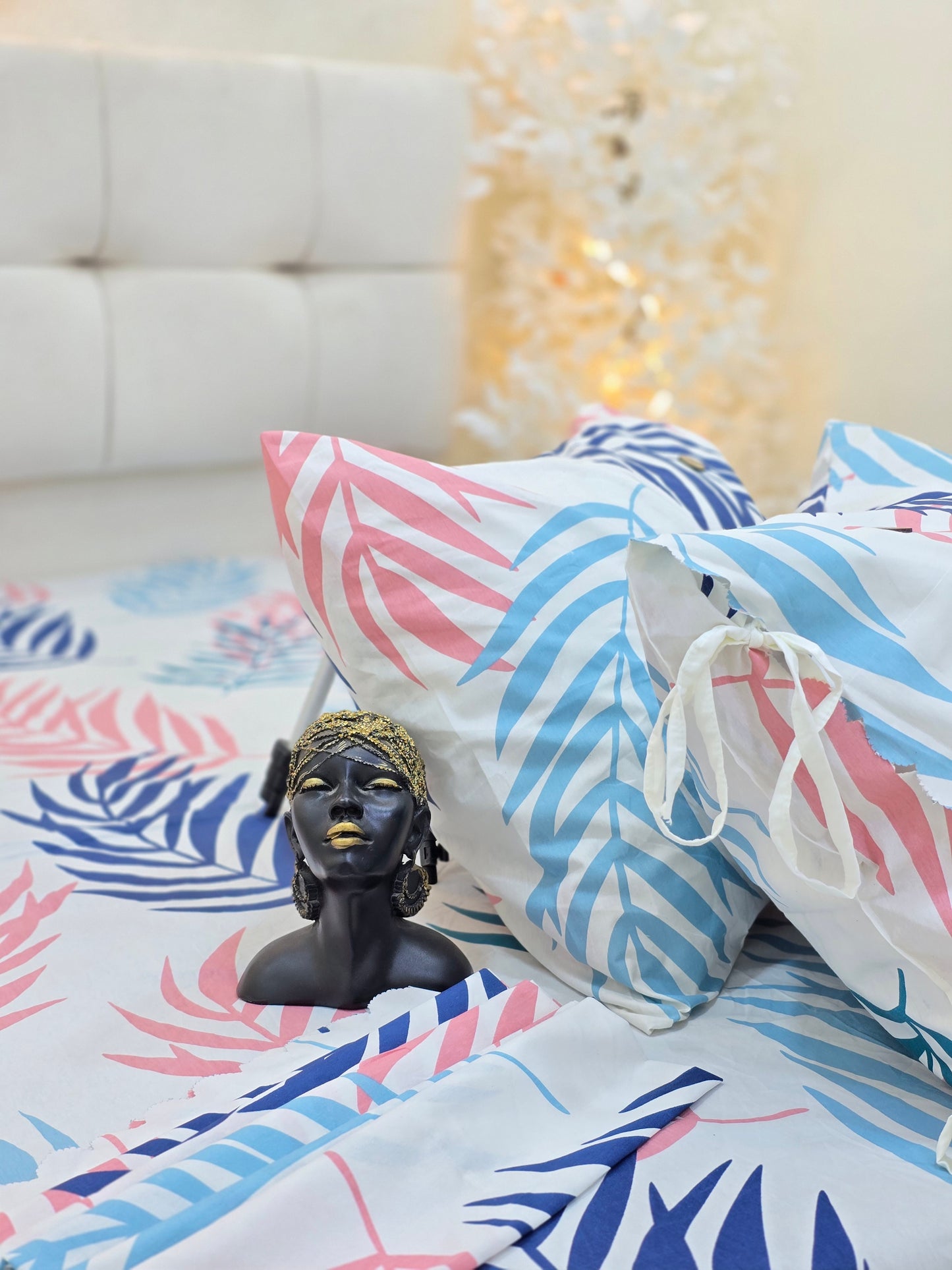 Cotton Bed Set with Piqué Cover – 5 Pieces