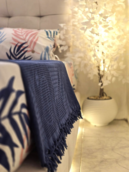 Cotton Bed Set with Piqué Cover – 5 Pieces