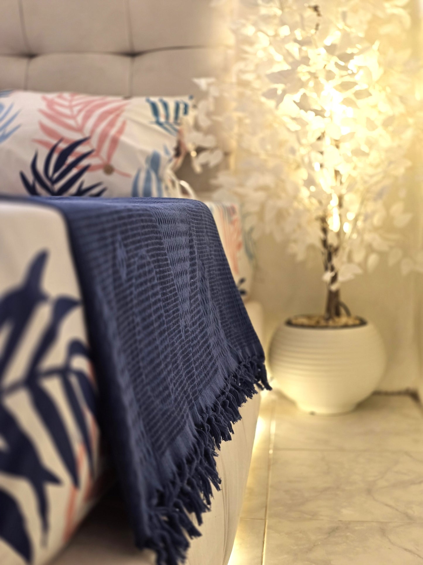 Cotton Bed Set with Piqué Cover – 5 Pieces