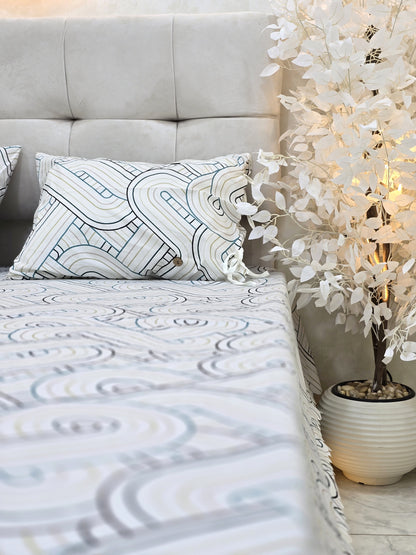 Cotton Bed Set with Piqué Cover – 5 Pieces