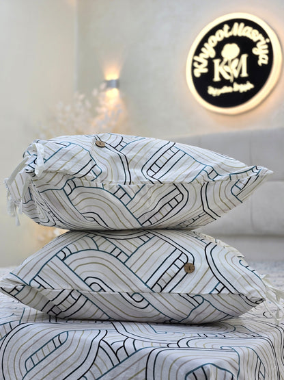 Cotton Bed Set with Piqué Cover – 5 Pieces