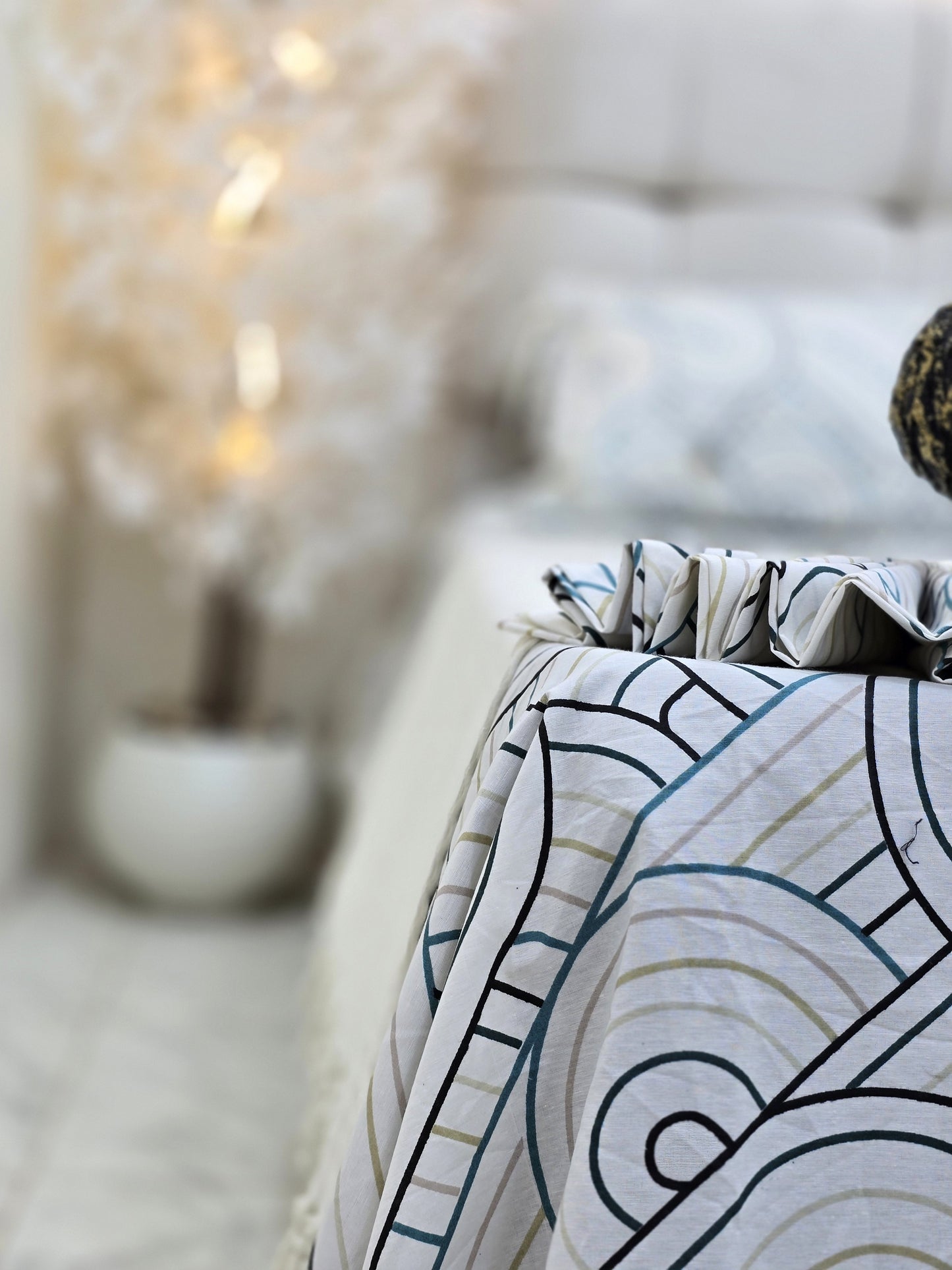 Cotton Bed Set with Piqué Cover – 5 Pieces