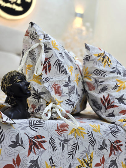 Cotton Bed Set with Piqué Cover – 5 Pieces