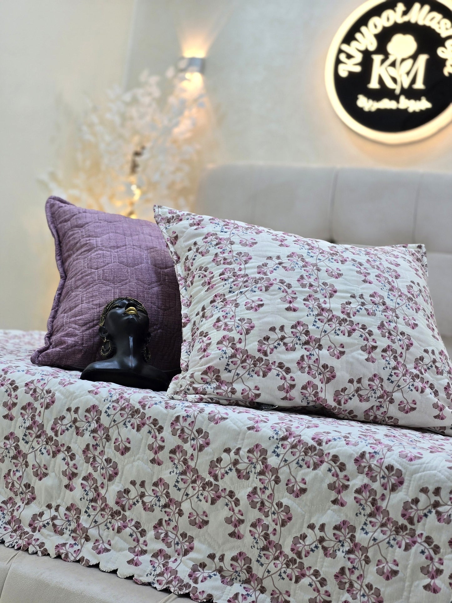 Egyptian Cotton Quilted Bed Cover Set – 3 Pieces