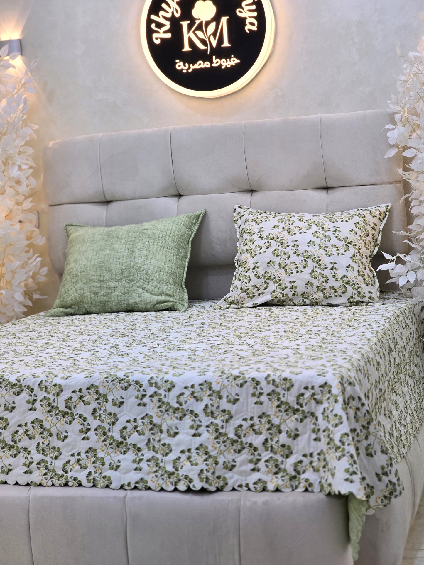 Egyptian Cotton Quilted Bed Cover Set – 3 Pieces