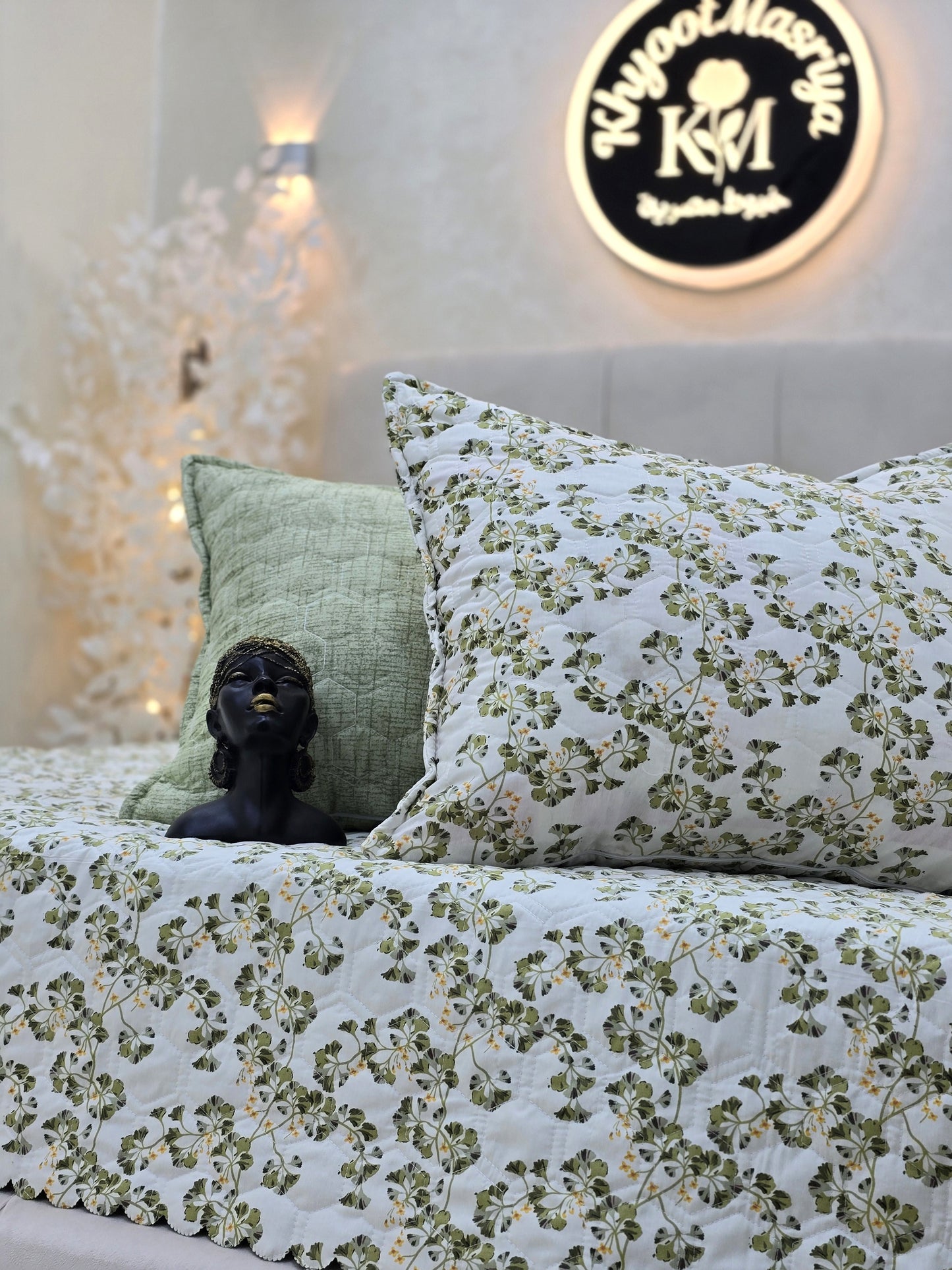 Egyptian Cotton Quilted Bed Cover Set – 3 Pieces