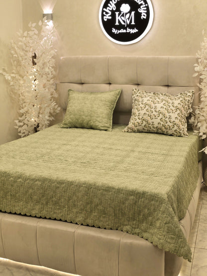 Egyptian Cotton Quilted Bed Cover Set – 3 Pieces