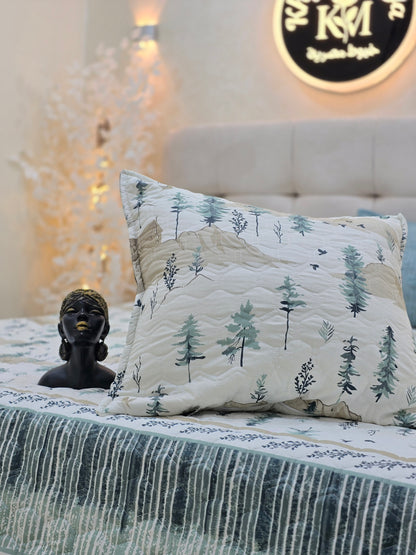 Egyptian Cotton Quilted Bed Cover Set – 3 Pieces