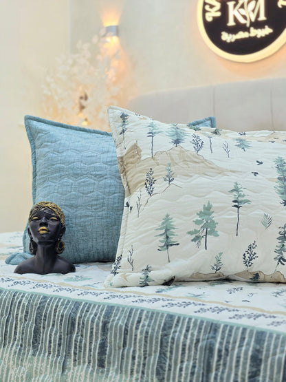 Egyptian Cotton Quilted Bed Cover Set – 3 Pieces