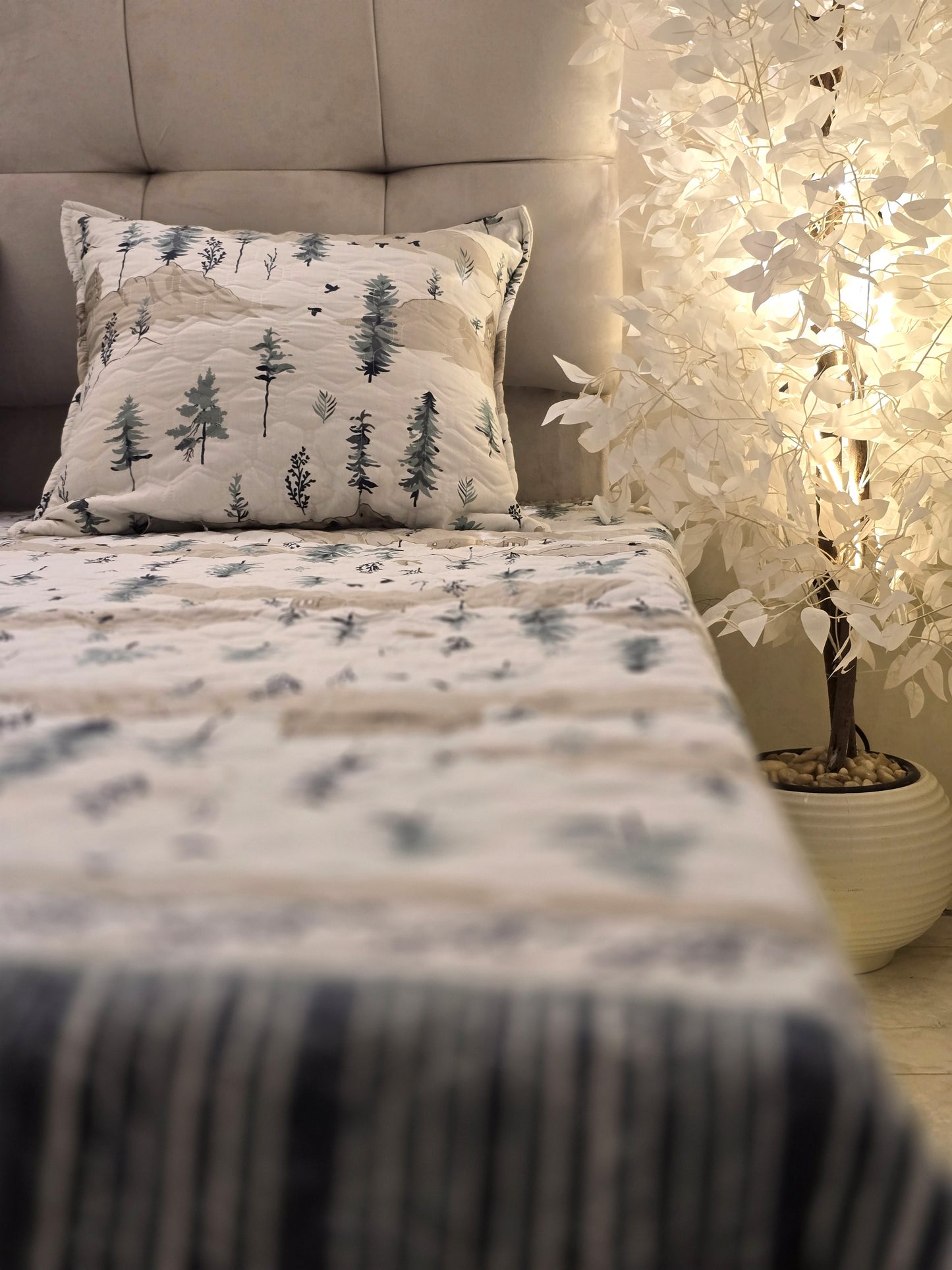 Egyptian Cotton Quilted Bed Cover Set – 3 Pieces