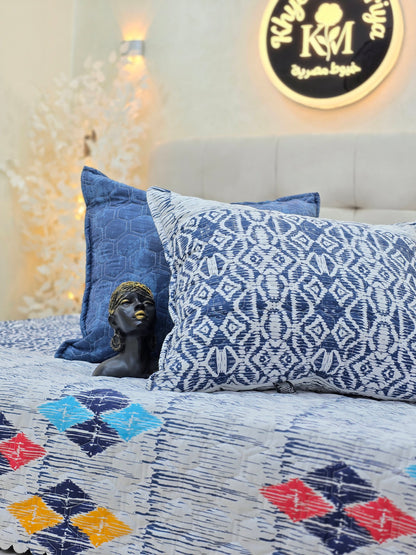 Egyptian Cotton Quilted Bed Cover Set – 3 Pieces