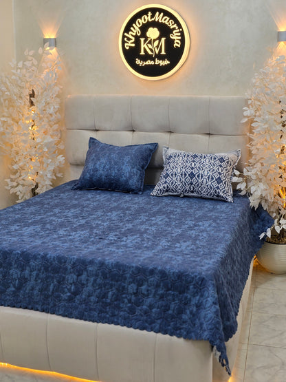 Egyptian Cotton Quilted Bed Cover Set – 3 Pieces