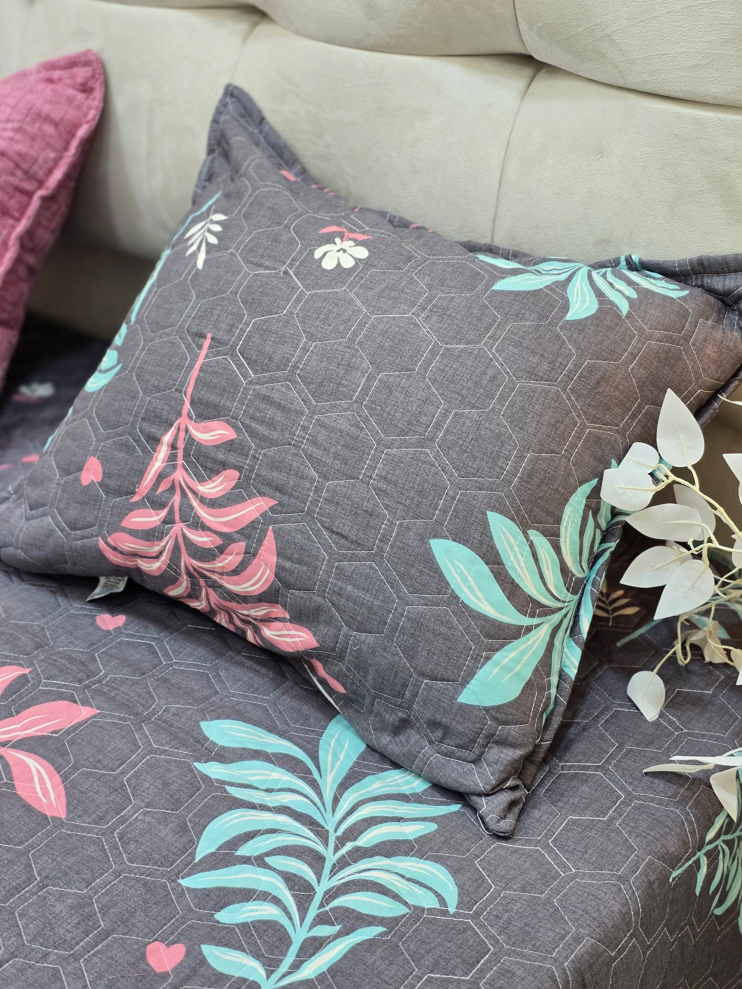 Egyptian Cotton Quilted Bed Cover Set – 3 Pieces