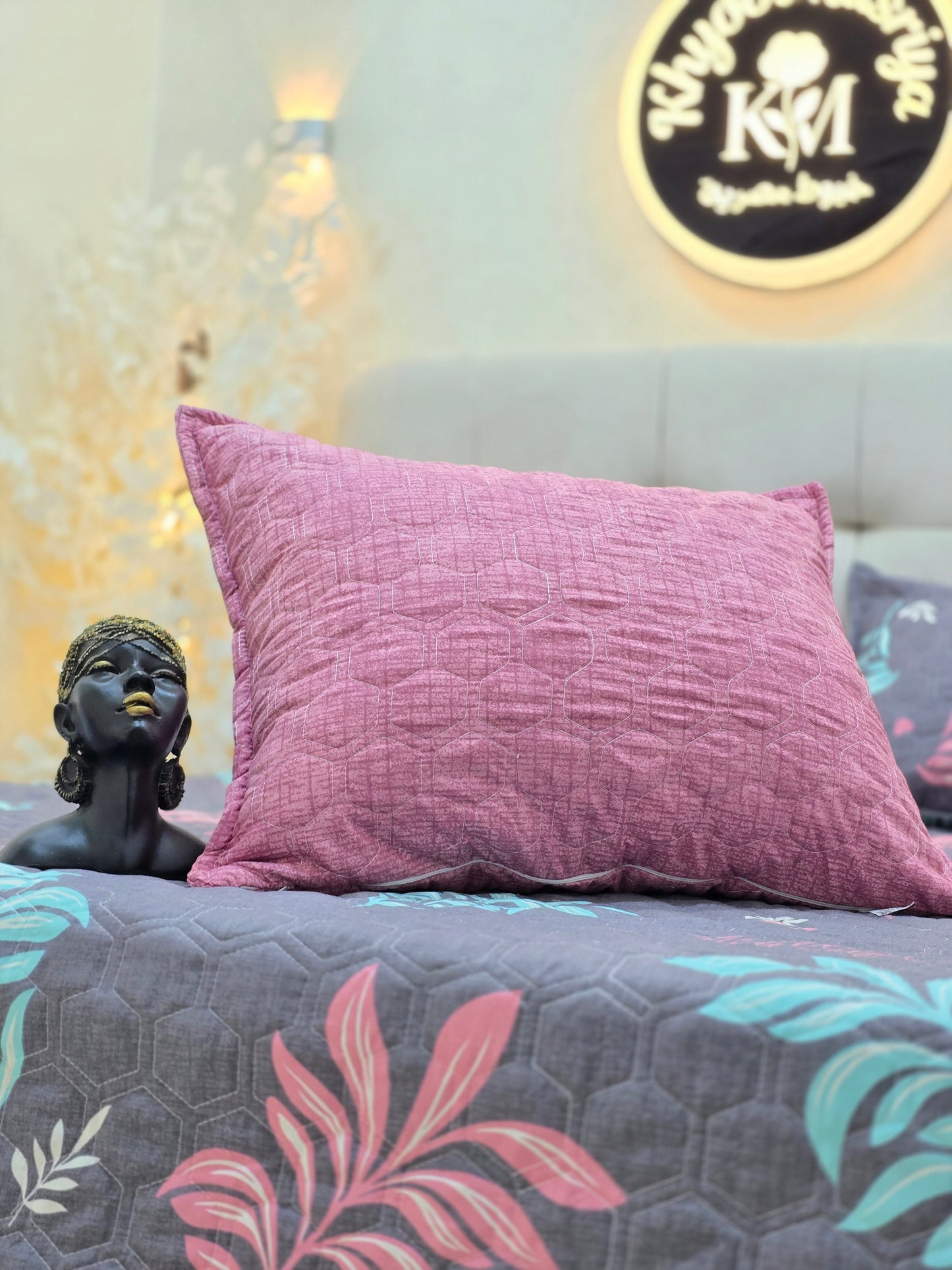 Egyptian Cotton Quilted Bed Cover Set – 3 Pieces