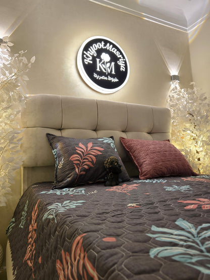 Egyptian Cotton Quilted Bed Cover Set – 3 Pieces