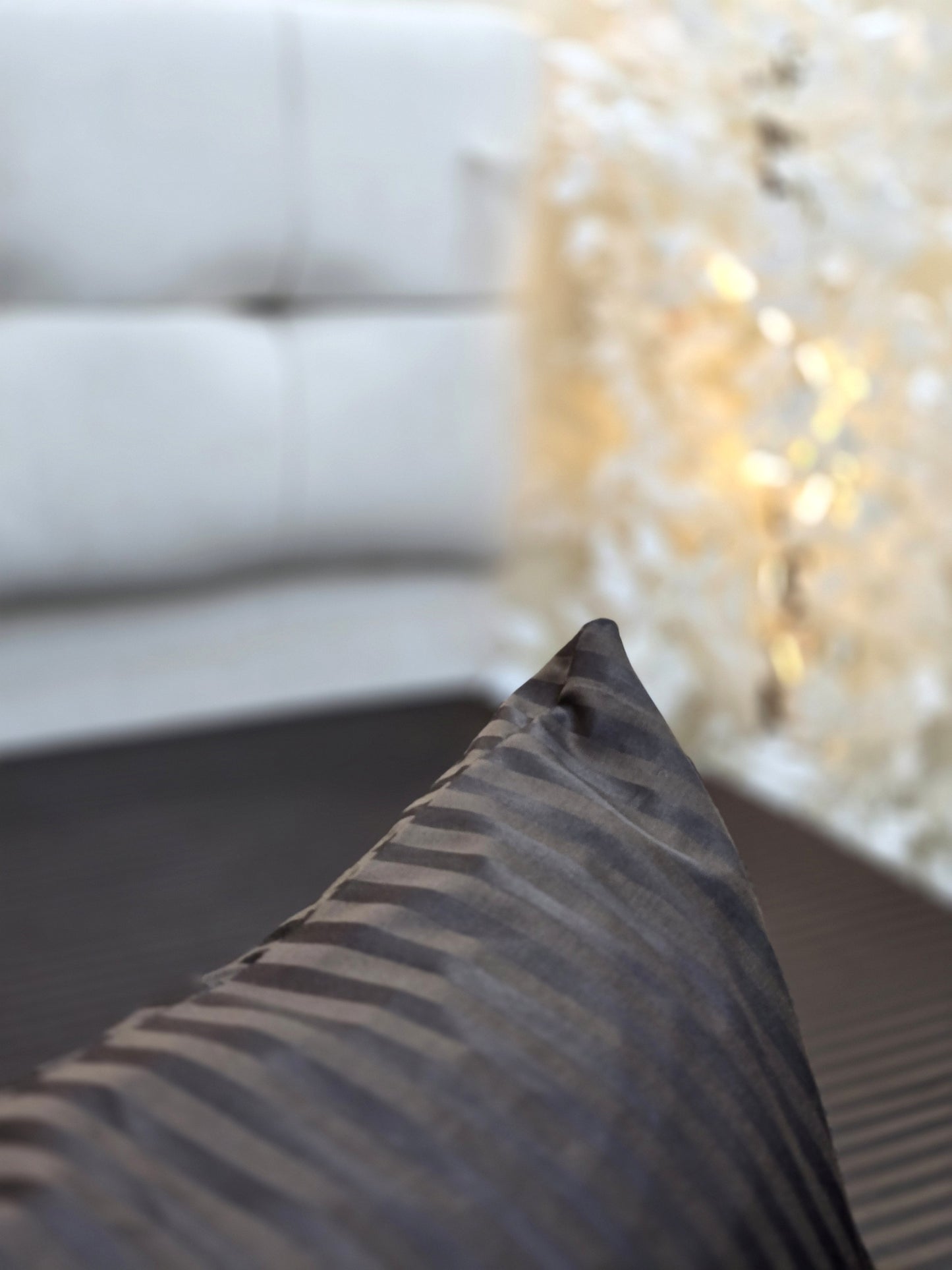 Striped Elastic Satin Cotton Bed Set – 4 Pieces