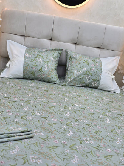 Bow Accent Elastic Bed Set – Premium Egyptian Cotton