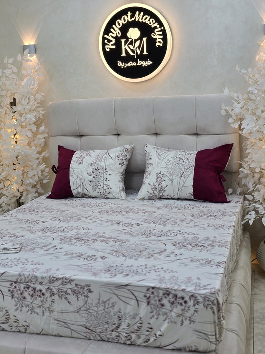 Bow Accent Elastic Bed Set – Premium Egyptian Cotton