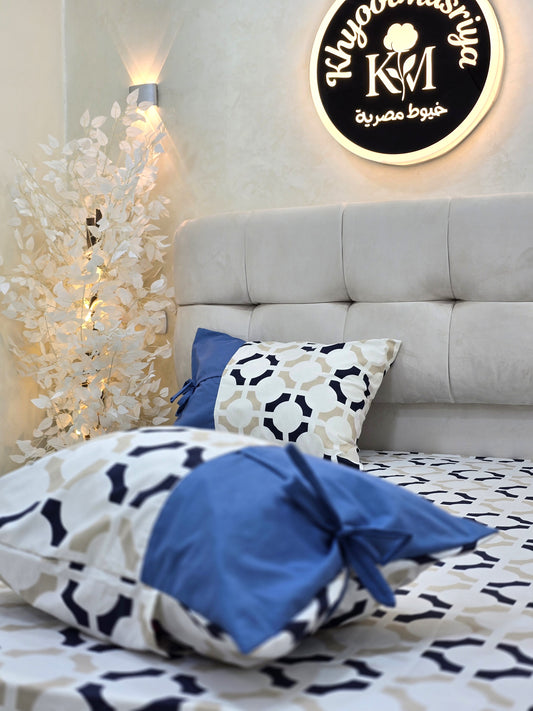 Bow Accent Elastic Bed Set – Premium Egyptian Cotton