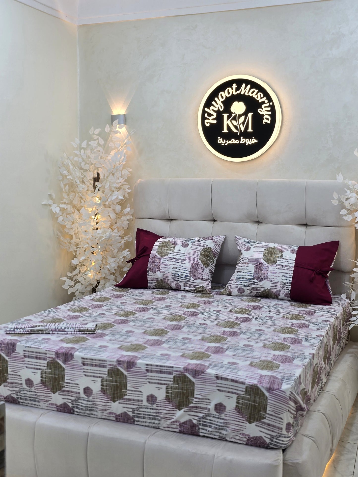 Bow Accent Elastic Bed Set – Premium Egyptian Cotton