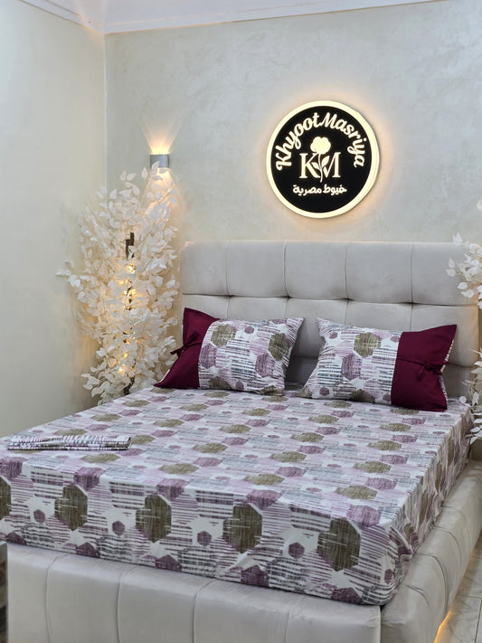 Bow Accent Elastic Bed Set – Premium Egyptian Cotton