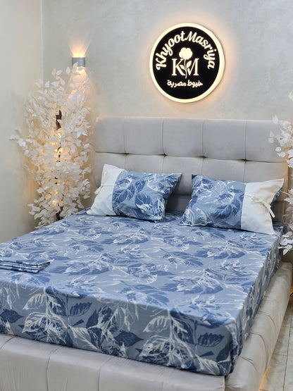 Bow Accent Elastic Bed Set – Premium Egyptian Cotton