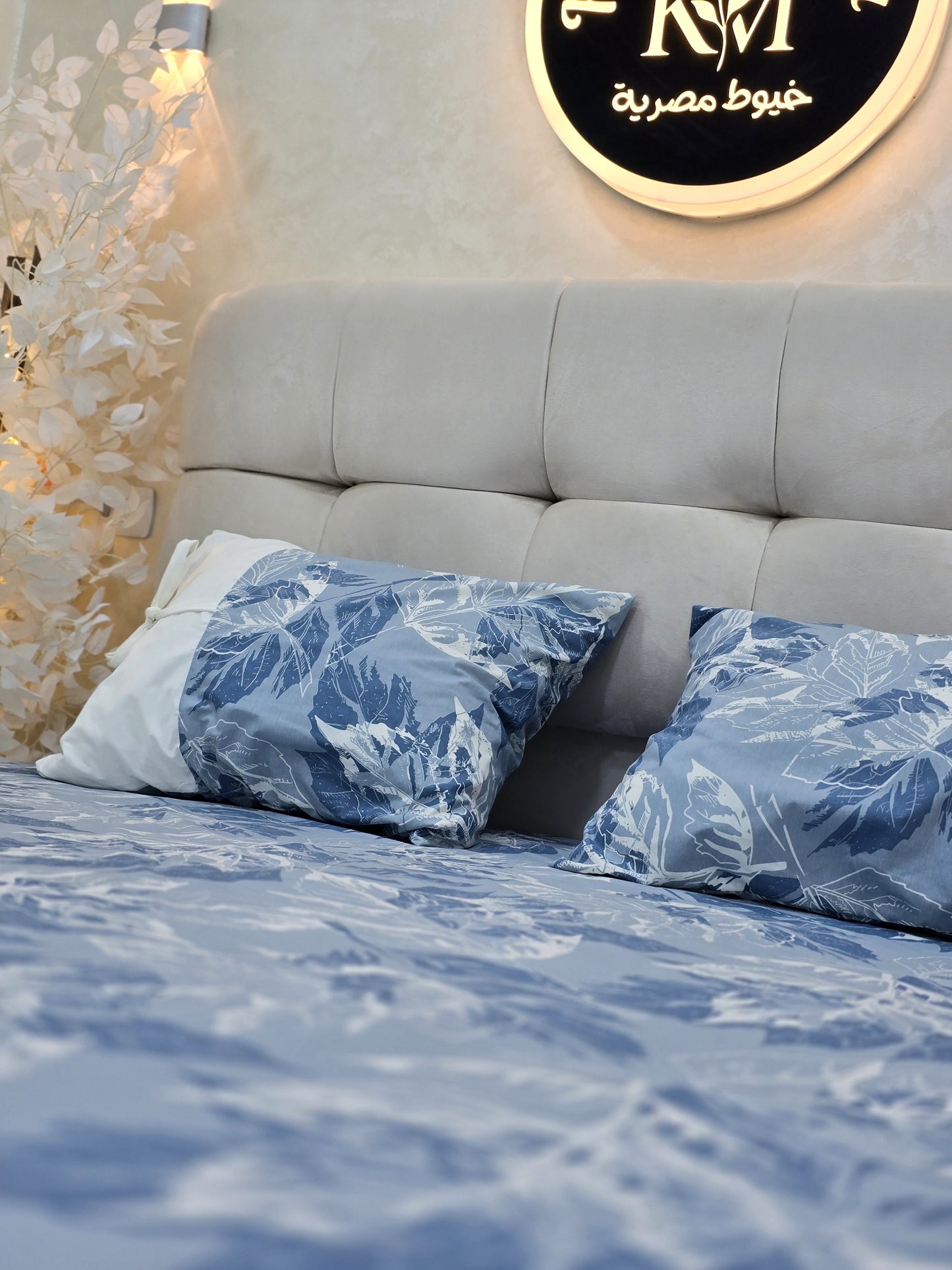 Bow Accent Elastic Bed Set – Premium Egyptian Cotton