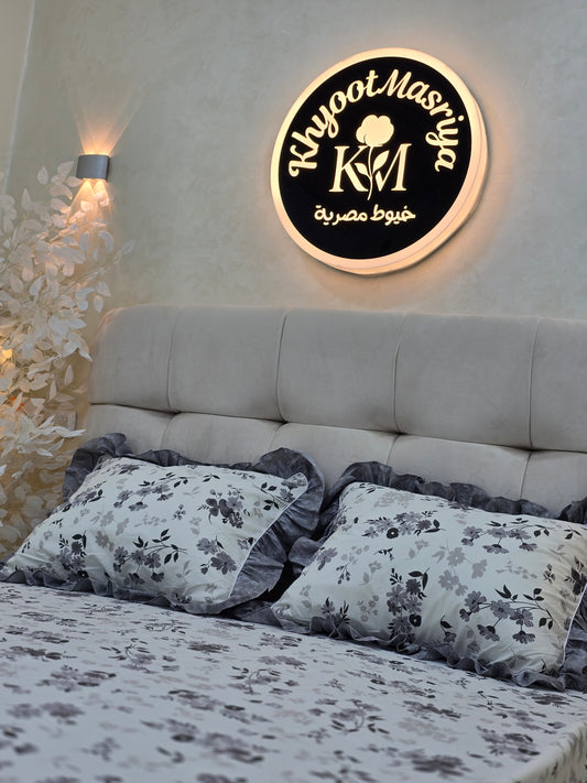 Cotton Ruffled Corniche Bed Set  (4 pcs)