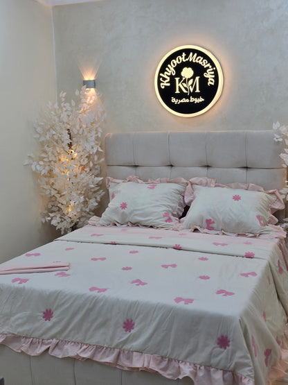 Embroidered Corniche Comforter Set – Premium Egyptian Cotton (5 pcs )