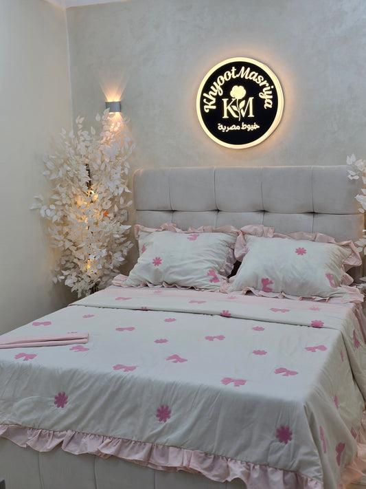 Embroidered Corniche Comforter Set – Premium Egyptian Cotton (5 pcs )