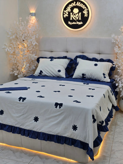 Embroidered Corniche Comforter Set – Premium Egyptian Cotton (5 pcs )