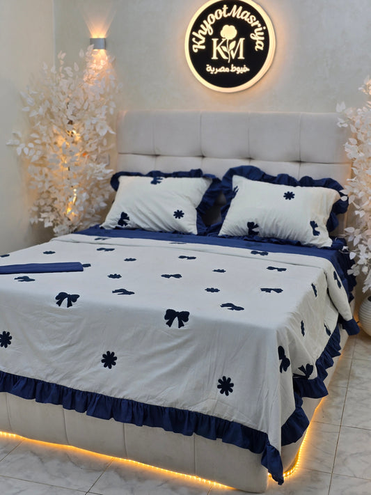 Embroidered Corniche Comforter Set – Premium Egyptian Cotton (5 pcs )