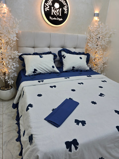 Embroidered Corniche Comforter Set – Premium Egyptian Cotton (5 pcs )