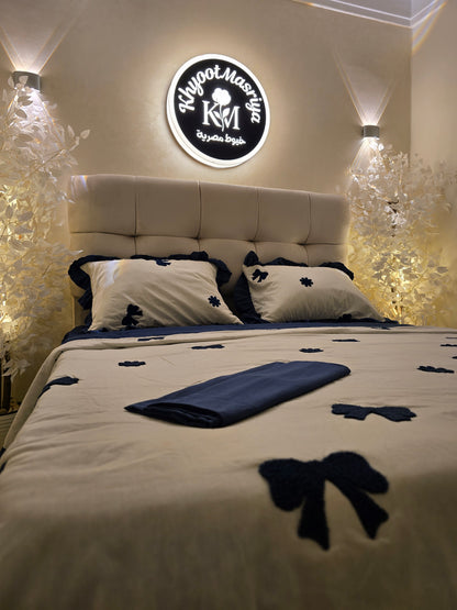 Embroidered Corniche Comforter Set – Premium Egyptian Cotton (5 pcs )